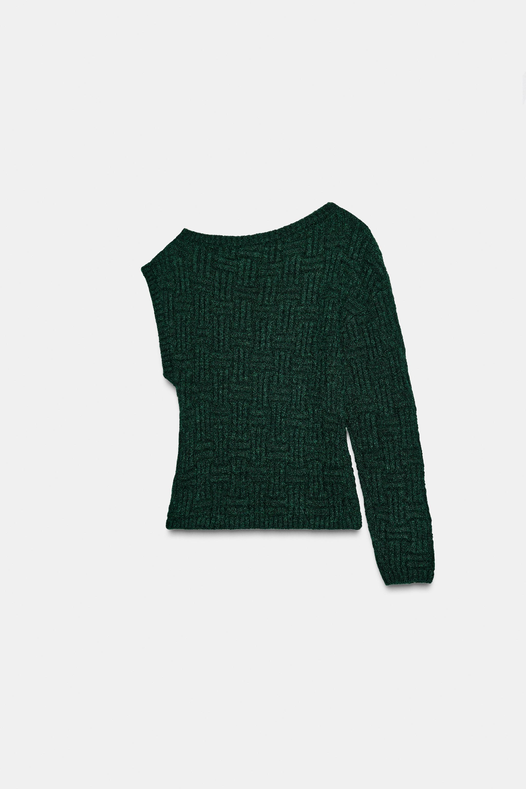 ASYMMETRIC TEXTURED KNIT JUMPER